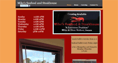 Desktop Screenshot of mikesseafoodandsteakhouse.com